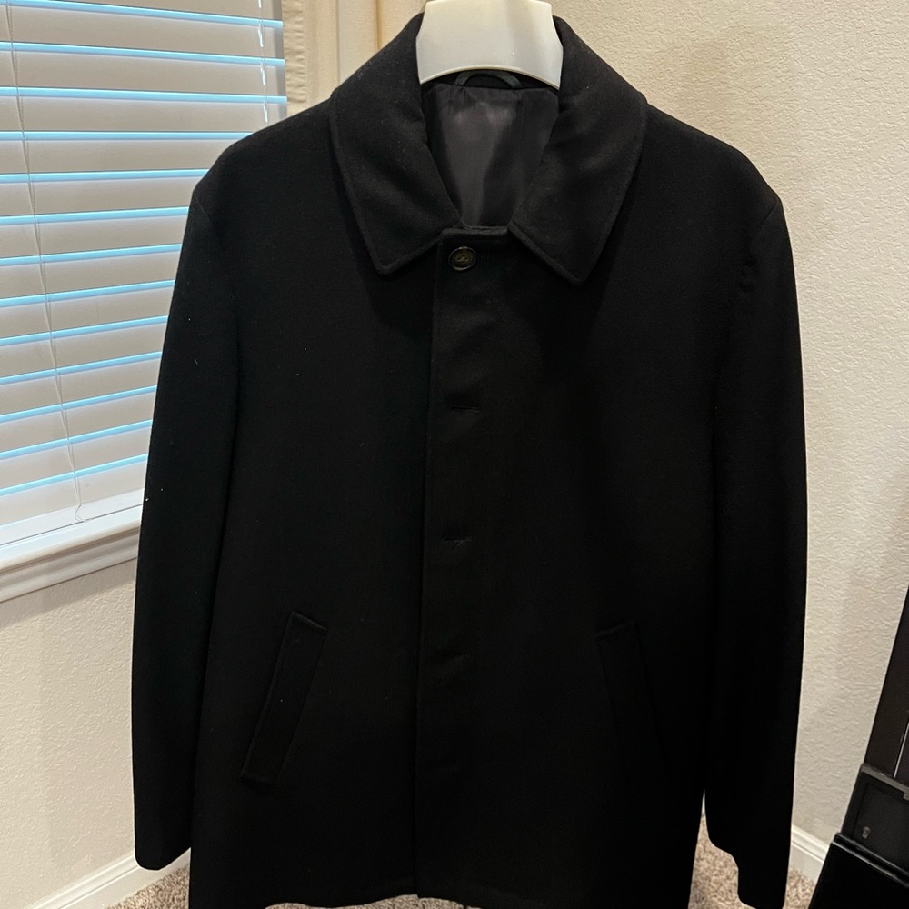Ralph Lauren Black Pea Coat for Men size large